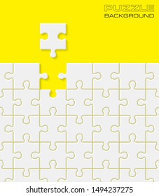Puzzle banner presentation background. Abstract puzzle infographic template explanatory text field business statistics. Vector pieces puzzles illustration. Section compare service banner background