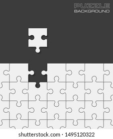 Puzzle banner presentation background. Abstract puzzle infographic template explanatory text field business statistics. Vector pieces puzzles illustration. Section compare service banner background