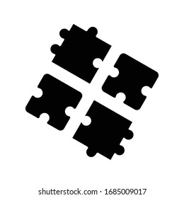 Puzzles Schwarzes Symbol, Lösung, Strategie, Spiel