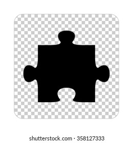 puzzle  - black vector icon