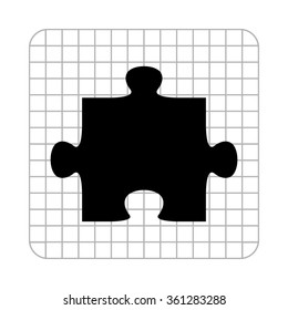 puzzle  - black vector icon