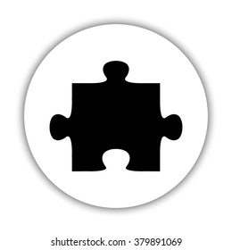 puzzle  - black vector icon