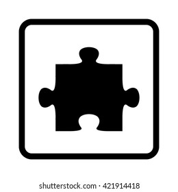 puzzle  - black vector icon