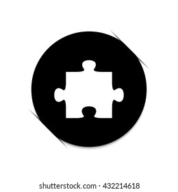 puzzle  - black vector icon