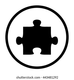 puzzle  - black vector icon