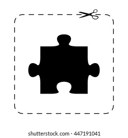 puzzle  - black vector icon