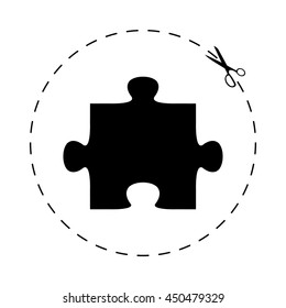 puzzle  - black vector icon