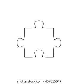 puzzle  - black vector icon
