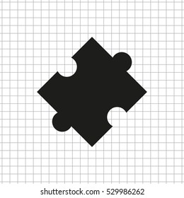 puzzle   black vector icon