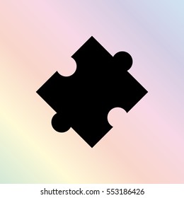 puzzle  - black vector icon