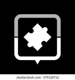 puzzle  - black vector icon