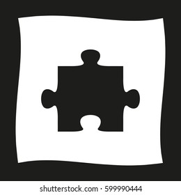 puzzle  - black vector icon