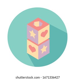 puzzle blocks child toy block style icon vector illustration design