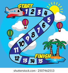 puzzle board game with an air travel theme