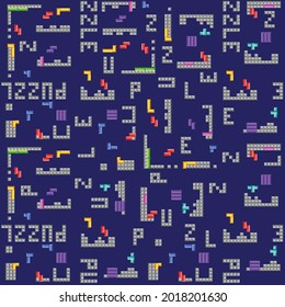 puzzle box funny seamless pattern