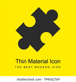 Puzzle bright yellow material minimal icon or logo design