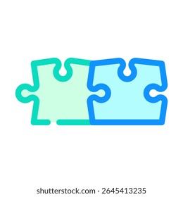 puzzle business solution cor ícone vetor. puzzle business solution sign. símbolo isolado ilustração