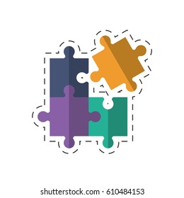 puzzle business solution image vector illustration eps 10