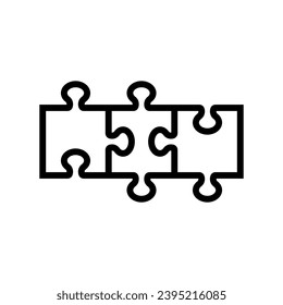 puzzle business solution line icon vector. puzzle business solution sign. isolated contour symbol black illustration