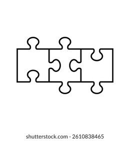puzzle business solution line icon vector. puzzle business solution sign. isolated contour symbol black illustration