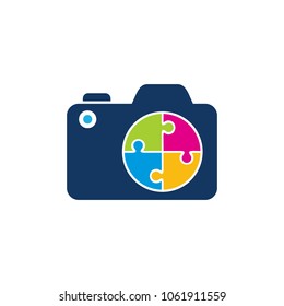 Puzzle Camera Logo Icon Design