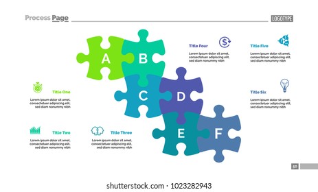 Puzzle Chart with Six Elements Template
