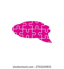 Puzzle-Chat-Logo, Vorlagengrafik