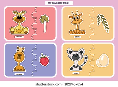 Puzzle for children "My favorite meal"