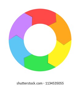 Puzzle circle arrows jigsaw game figure icon. Isolated and flat illustration. Stock vector graphic