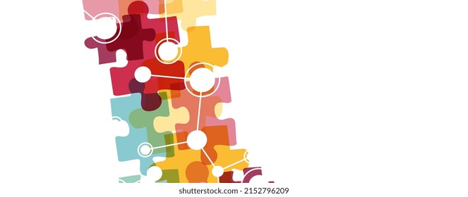 Puzzle color background with place for text