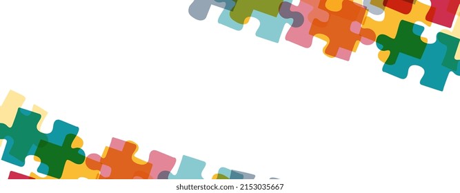 Puzzle color background with place for text