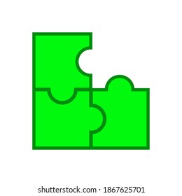 Puzzle color icon vector template