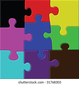 puzzle, color, image