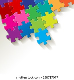 PUZZLE color on white background 