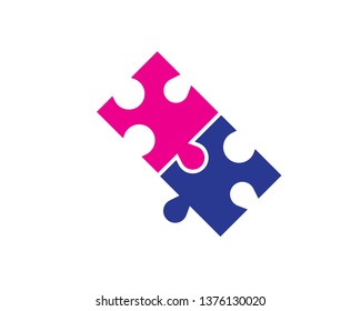 Puzzle Color Tech Community Logo Design - Vector
