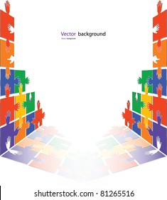 puzzle color vector illustration