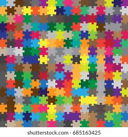 Puzzle colorful background. Vector illustration