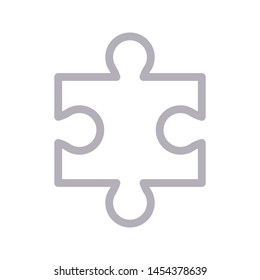 puzzle colour line vector icon
