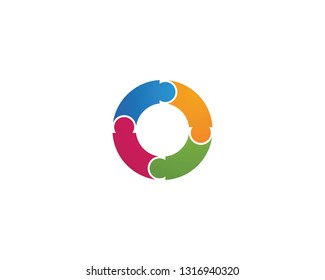Puzzle and community care Logo template