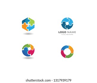 Puzzle And Community Care Logo Template