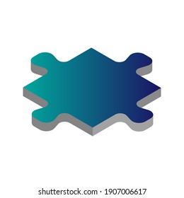 Puzzle compatible icon. Jigsaw agreement vector illustration on white isolated background. Icon vector illustrator