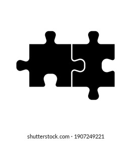 Puzzle compatible icon. Jigsaw agreement vector illustration on white isolated background. Icon vector illustrator