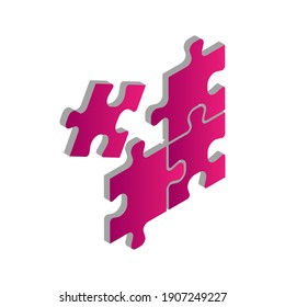 Icono compatible con rompecabezas. Ilustración vectorial del acuerdo Jigsaw sobre fondo aislado blanco. Icono de ilustrador de vectores