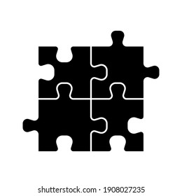 Puzzle compatible icon. Jigsaw agreement vector illustration concept isolated on white background. Icon vector illustrator