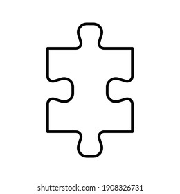 Puzzle compatible icon. Jigsaw agreement vector illustration on white isolated background. Icon vector illustrator