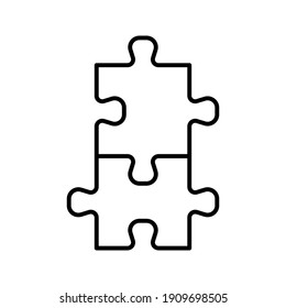 Puzzle compatible icon. Jigsaw agreement vector illustration on white isolated background. Icon vector illustrator