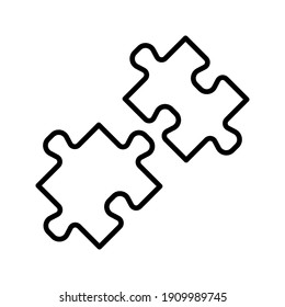 Puzzle compatible icon. Jigsaw agreement vector illustration on white isolated background. Icon vector illustrator