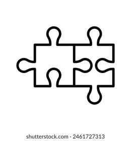 Puzzle-kompatibles Symbol. Puzzle Vereinbarung Vektorillustration Farbe editierbar