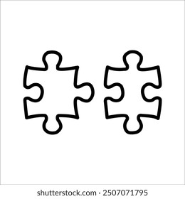 Puzzle compatible icon. Jigsaw agreement vector illustration on white isolated background. Icon vector illustrator.