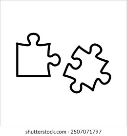 Puzzle compatible icon. Jigsaw agreement vector illustration on white isolated background. Icon vector illustrator.